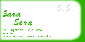 sara sera business card